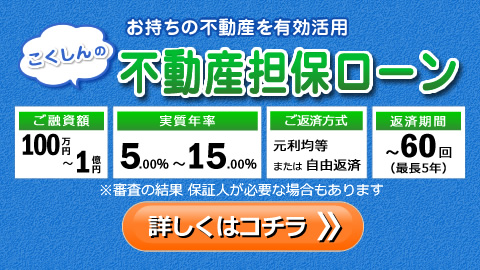 こくしんの不動産担保ローン